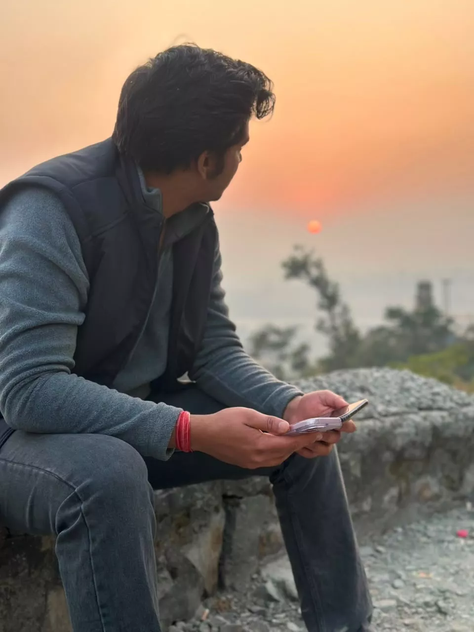 Kunal Kashyap in Dehradun at sunset